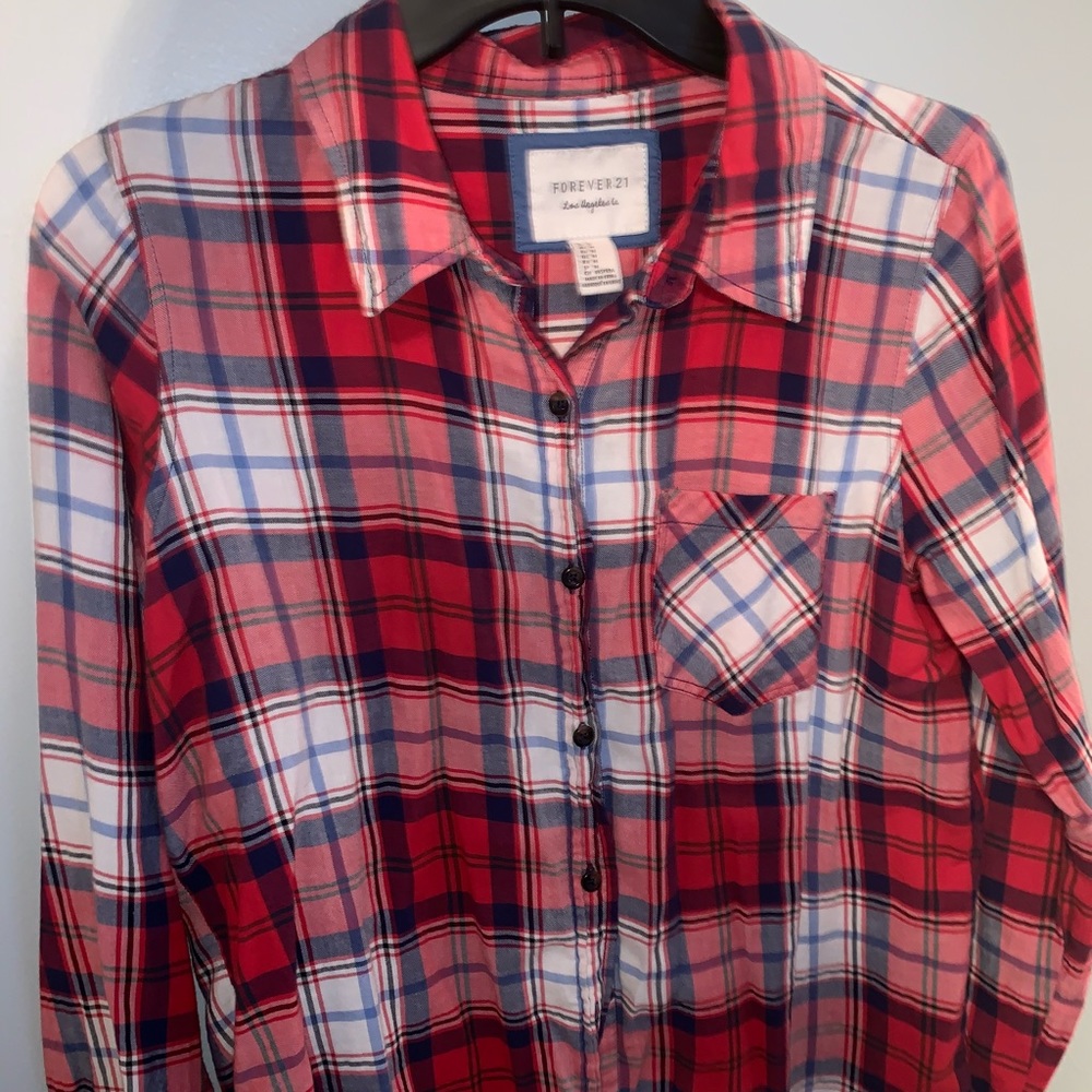 Forever 21 Plaid Top